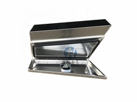 Boîte à outils pour camionnette/camion 4x4, en aluminium imperméable, en alliage plat, plateau coulissant, angle conique sous le châssis