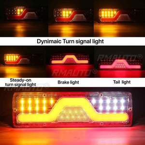 2 Luces Traseras LED Dinámicas de 12V para Coche, Camión, Remolque, Luz de Freno, Direccional, Reversa, para Tractor, Camión, Autobús, Autocaravanas, Caravanas - Product Image 4