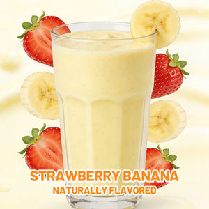 Poudre <span class=keywords><strong>de</strong></span> substitut <span class=keywords><strong>de</strong></span> repas pour la gestion du poids, saveur fraise banane, smoothie protéiné sans OGM et sans gluten - Product Image 3