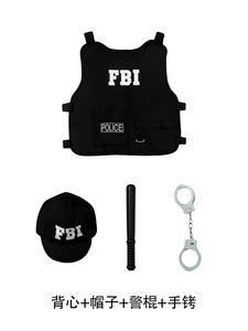 Nouvelle école garçons filles professionnel carrière Costume policier Cosplay Police gilet uniforme Costume Halloween enfant avec accessoires - Product Image 6