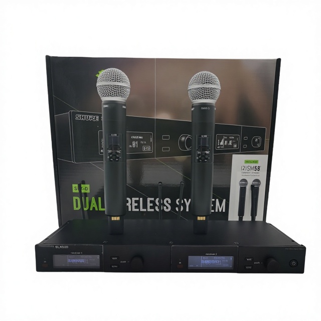 SLXD4D BETA58 KSM8 9 11 Dual-channel True Diversity UHF Cordless Wireless Conference Microphone Noise Cancelling Lightweight