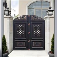 Extérieur personnalisé de haute qualité-Porte de jardin coulissante en métal Portes de jardin en aluminium Porte de jardin