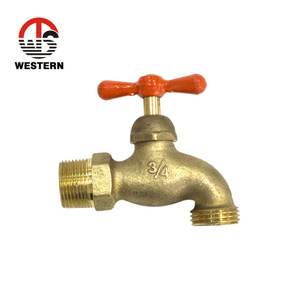 1/2 "3/4" <span class=keywords><strong>150</strong></span> Wog BSP NPT Type d'arrêt en laiton bavoir à ouverture lente tuyau d'eau bavoir robinet prix Bibcock robinet - Product Image 1