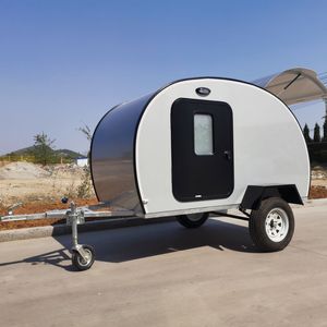 Vente chaude Remorque de voyage familiale <span class=keywords><strong>légère</strong></span> Tiny caravan Remorque de camping-car en forme de larme remorquée - Product Image 5