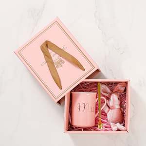 Hot Selling Holiday Valentine's Day <b>Gift</b> Box Wedding Birthday Party <b>Pink</b> Marbling Ceramic Cup <b>Gift</b> Box - Product Image 2