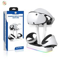 JYS-P5155 pour PS VR2 double contrôleur station de charge magnétique avec lumière rvb pour PS5 VR2 Console support de stockage poignée Base de Charge
