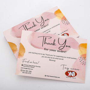 Custom Personalised Thankyou Cards Colorful Printed Logo Glossy Matte Finish Thank You Cards for Supporting <strong>My</strong> Small Business - Product Image 4