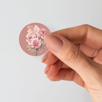 Rollo de 500 Pegatinas Redondas de Agradecimiento, Etiquetas de Sellado Coloridas con Diseño Floral Pastel, para Empaquetado de Pequeñas Empresas, Sobres, Bolsas de Regalo y Decoración