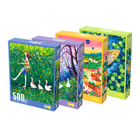 Samtpapier-Puzzle mit 500 Teilen: Landschaftsmotiv, Stressabbau-Spielzeug, Lehrreiches Freizeitspiel für Erwachsene & Jugendliche