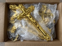 Cruz de Jesús Crucifijo de Plástico ABS para Decoración de Ataúdes, Ligera, Suministros para Funerarias e Iglesias, Venta al por Mayor