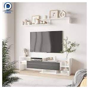 Meuble TV élégant avec tiroirs Placage de minuterie en <span class=keywords><strong>bois</strong></span> de haute qualité avec finition en mélamine Ensemble de meuble TV personnalisé - Product Image 4