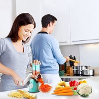 3 In 1 Groente Mandoline Slicer Swift Roterende Trommel Rasp Moer Shredder Veggie Cutter Dunschiller Spiralizer Kaas Chopper