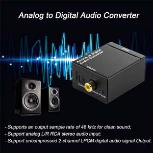 Convertisseur audio analogique vers numérique <span class=keywords><strong>RCA</strong></span> <span class=keywords><strong>Adaptateur</strong></span> convertisseur audio coaxial <span class=keywords><strong>Toslink</strong></span> <span class=keywords><strong>RCA</strong></span> L/R vers optique avec câble optique - Product Image 2