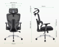 Chaise de bureau ergonomique à dossier haut, réglable, en maille, avec base chromée, pivotante, réglable 4D, garantie 3-5 ans, vente en gros, fabricant chinois