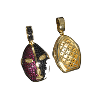 Pendentif Microphone Iced Out 22mm 28 38 Plaqué Or Entièrement Pavé de Zircons CZ pour Hommes, Vente en Gros Usine