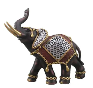 Estatua de resina, figuritas de elefante, elefante decorativo para el hogar