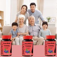 Gummies de Fer pour Adultes OEM ODM - 18mg Haute Puissance, Supplément de Fer, Vitamine C, Énergie, Soutien Sanguin, Amélioration de la Densité Osseuse, Végétalien, Sans OGM