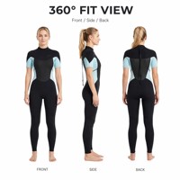 Nouvelle combinaison de surf 3 mm pour femme, une pièce, manches courtes, chaude, pour la plongée en apnée, fermeture éclair au dos, combinaison de plongée