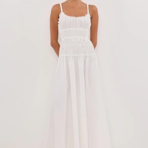 Robe asymétrique sexy en coton texturé à bretelles et dos nu, nouvelle collection printemps, personnalisable pour femmes (OEM) - Product Image 1