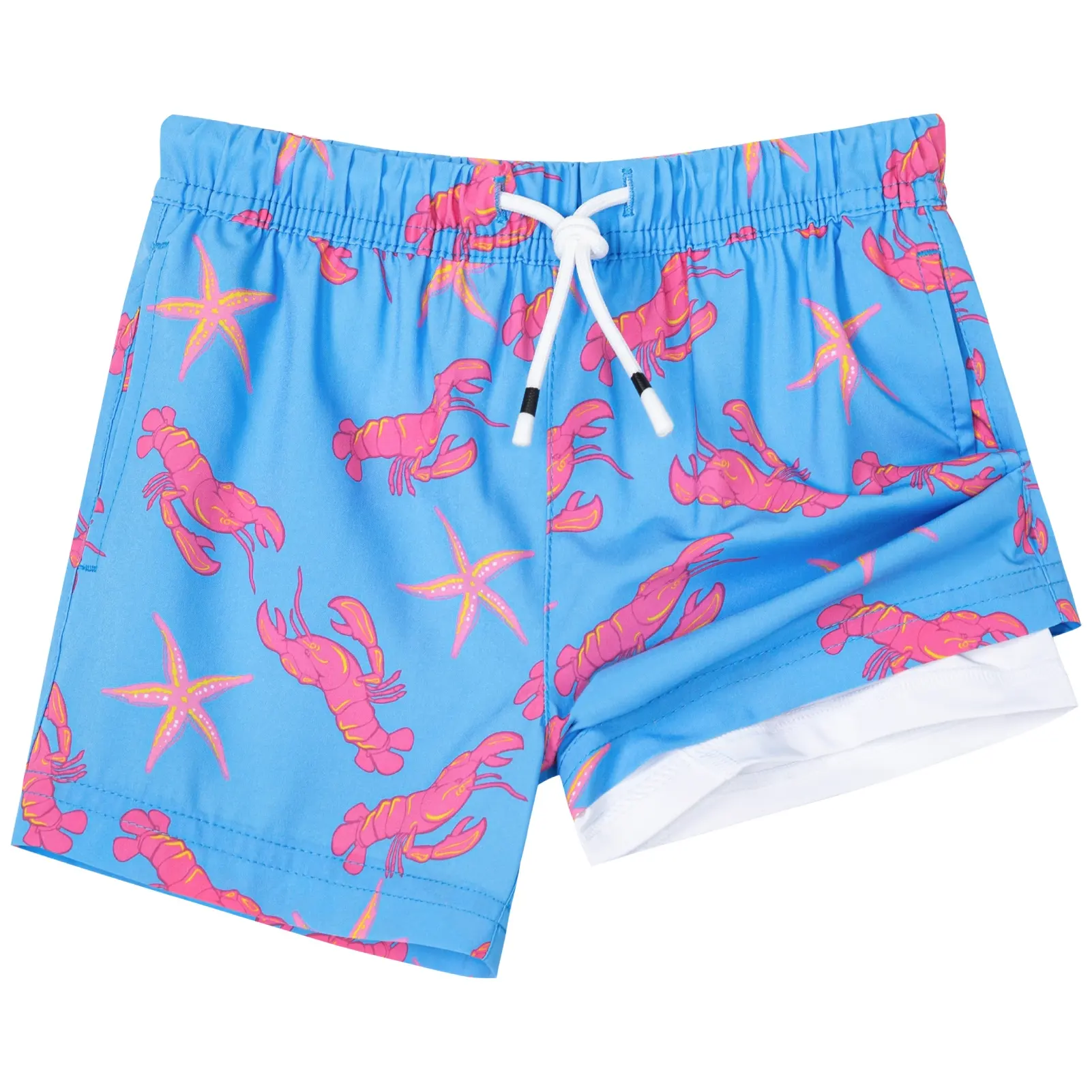 Personalizado Mens criança Natação Troncos com Compressão Liner 2 em 1 Quick Dry Praia Shorts com bolsos Swim Trunks