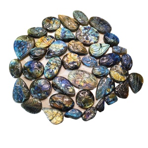 Perles de pierres précieuses en quartz naturel Labradorite Tour de licorne pour la fabrication de bijoux Brins supérieurs 100pcs Commande minimale Table de sculpture - Product Image 2