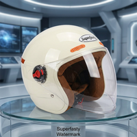 Casque de moto électrique personnalisé en PP à face ouverte avec fermeture rapide pour la conduite en toutes saisons, moto personnalisée