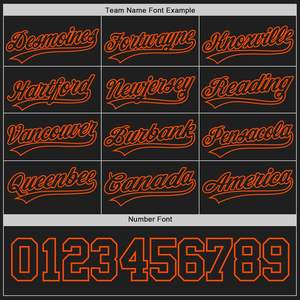 Uniforme deportivo de poliéster transpirable con camisetas de béisbol naranja negro personalizado con botón de personalización estilo Hip Hop - Product Image 6