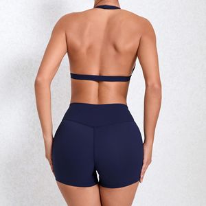 Conjuntos Deportivos Transpirables de Diseño Popular al por Mayor: Sujetador Deportivo y Pantalones Cortos para Gimnasio, Conjuntos de Fitness de Secado Rápido para Yoga - Product Image 3