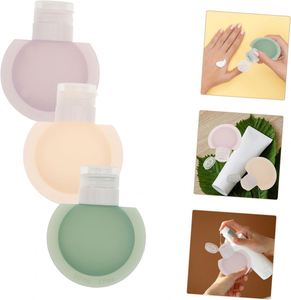 Custom Wholesale Rectangle Food Grade Silicone Multifunction Travel <b>Bottle</b> Set 60/90ml Empty <b>Squeeze</b> Cosmetic Jars Custom Color - Product Image 1