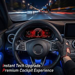 Mise à niveau technologique instantanée : Tableau de bord numérique pour <span class=keywords><strong>Mercedes</strong></span> Benz W176 <span class=keywords><strong>Classe</strong></span> CLA C117 GLA X156 <span class=keywords><strong>Classe</strong></span> C W205 avec navigation plein écran - Product Image 2