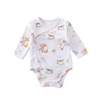 Jumpsuit bayi katun, jumpsuit lengan panjang kasual untuk bayi baru lahir, ukuran penutup kancing 12-18 bulan, Model baru musim gugur 100%