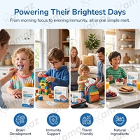Complément alimentaire multivitaminé pour enfants avec oméga 3 DHA sous forme de film oral à dissolution rapide, formule personnalisée OEM, fabricant de marque privée