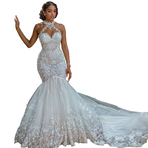 2022 nuovo abito <span class=keywords><strong>da</strong></span> <span class=keywords><strong>sposa</strong></span> <span class=keywords><strong>da</strong></span> principessa formale di lusso in pizzo bianco caldo elegante stile tubo pesante perline <span class=keywords><strong>taglie</strong></span> forti feste africane - Product Image 1