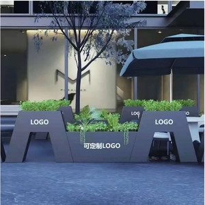 Lớn Hình Chữ Nhật Nhà Máy Nồi Lớn Sợi Thủy Tinh Hộp Trồng Ngoài Trời Xi Măng Vườn Không Thường Xuyên Thép Không Gỉ Chậu Hoa Cho Trồng - Product Image 3