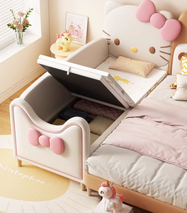 In legno massello moderno comodino per bambini, Design eco-friendly e durevole, a forma di conchiglia rosa morbida, da principessa per la camera da letto delle ragazze - Product Image 5