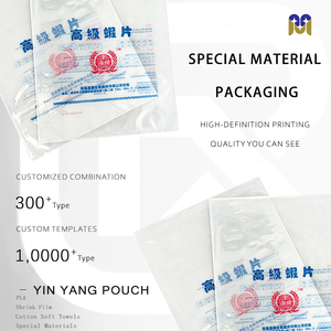Bolsa de plástico transparente PE personalizada para el envasado de patatas fritas de Camarón, bolsa de embalaje de aperitivos de bolsillo plano reciclable transparente con logotipos - Product Image 1