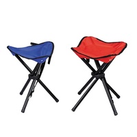 Tabouret pliable en toile, tabouret de camping pliable triangulaire avec trois pieds et étui de transport gratuit