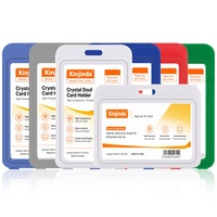 Protector de Tarjetas de Crédito Ligero para Oficina, Porta Tarjetas de Identificación Profesional, Protector de Tarjetas de Doble Cara