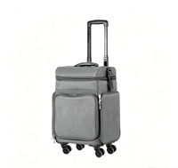 Valise à roulettes en tissu Oxford, grande capacité, pour maquillage professionnel, trousse de beauté, boîte à cosmétiques