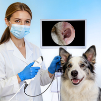 Endoscope vétérinaire flexible mince 7,5Fr, endoscope de diagnostic profond pour petits animaux