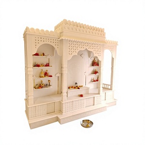 Traditional Teak Wood Pooja <b>Mandir</b> Ideas for Indian Homes Customised Jainism Wooden <b>Mandir</b> in Teak Wood For Home Decor Setup - Product Image 5