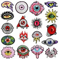 Nouvelles Couleurs Patchs Brodés Thermocollants Yeux Maléfiques pour Décoration DIY Chapeaux Sacs Vêtements