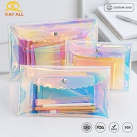 Pochette Cosmétique Transparente Laser pour Femme, Organisateur de Maquillage et Crayons DIY, Trousse de Toilette de Voyage, Mignonne Pochette de Rangement