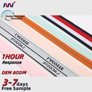 Tùy chỉnh in Jacquard satin mô hình thiên vị đàn hồi ràng buộc Băng 15mm & 25mm rộng <span class=keywords><strong>polyester</strong></span> nylon bông vải dây đeo ban nhạc - Product Image 1