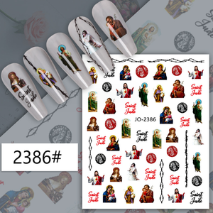 สติกเกอร์ตกแต่งเล็บลายเทวดาเทวดาแบบย้อนยุค - Product Image 6