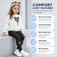 Ensemble sweat-shirt et leggings imprimés pour filles, tenue décontractée 2 pièces à manches longues pour enfants, survêtement OEM ODM en gros