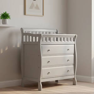 Cambiador de Bebé Moderno de Madera Natural de Alta Calidad con 3 Cajones de Almacenamiento, Tamaño Personalizado, Certificado de Seguridad para Uso en Dormitorios - Product Image 6