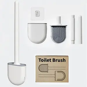 Sanga New Design Cheap Mini Plastic Black Toilet Cleaning Brush And Holder For Bathroom