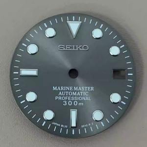 Cadran de montre en métal de luxe, 28,5 mm, vert, lumineux, rond, nouveau design à motif soleil, léger, pour mouvement NH35/36 - Product Image 3