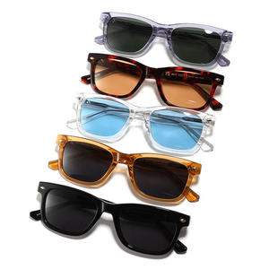 Gafas de Sol Fengshen de Acetato, Montura Cuadrada, Unisex, Protección UV400, Polarizadas, Estilo Moderno para Viajes, Tipo 3 Lentes - Product Image 3